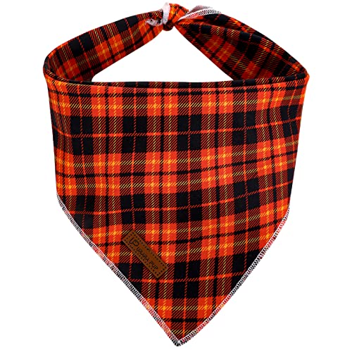 UP URARA PUP Weihnachten & Thanksgiving Hund Bandana, Plaid Dreieck Bid Scarf für Kleine Mittlere Hunde, Herbst & Winter Hund Bandana, Niedlich Welpen Bandana von UP URARA PUP