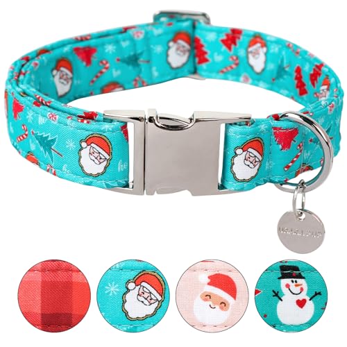 UP URARA PUP Weihnachtliches Hundehalsband, Weihnachtshalsband für Welpen, Mädchen, Jungen, Hund oder Katze, Urlaubs-Hundehalsband mit robuster Metallschnalle, niedliches Haustierhalsband, XL, von UP URARA PUP