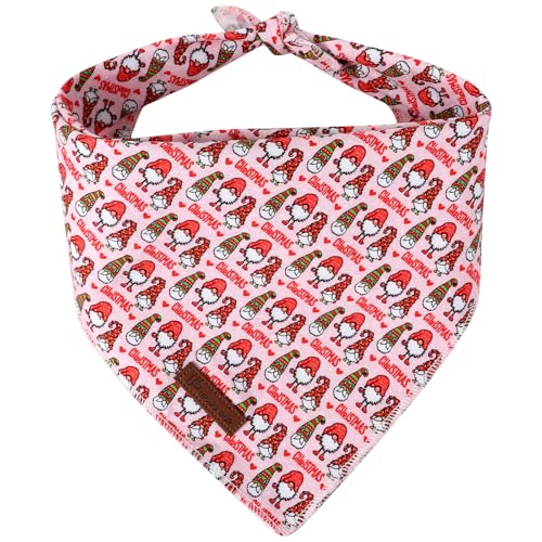 UP URARA PUP Weihnachts-Hundehalstuch, Weihnachts-Schneemann, Dreieckstuch für Mädchen, Jungen, Hunde, Baumwolle, Haustier-Tuch, verstellbares Winter-Welpen-Bandana für kleine, mittelgroße und große von UP URARA PUP