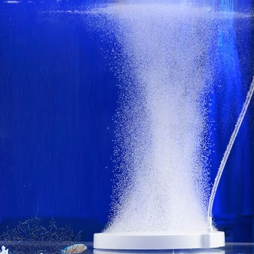 UPETTOOLS Luftsteine für Aquarien – 8,1 cm Aquarium-Bubblerstein, Diffusor für gelösten Sauerstoff, super leiser Nano-Ausströmerstein, Belüfterstein mit Luftschlauch, für 30 bis 70 Gallonen Tanks von UPETTOOLS