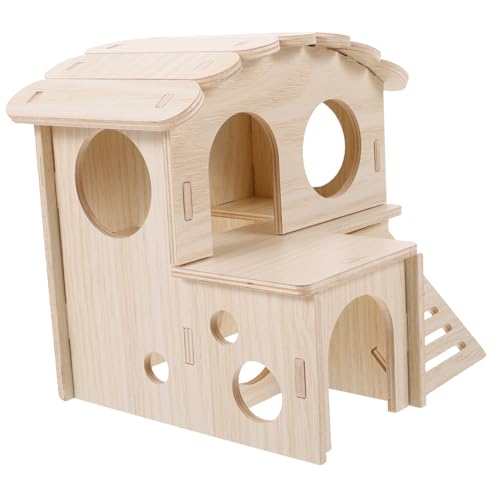 UPKOCH Hamsterhaus aus Holz Kleine Haustier Hütte mit Kreativem Lochfenster Design Hamster Unterschlupf für Mäuse und Kleine Tiere Sicheres Spielzeug für Hamster Haustierbedarf UPKOCH Hamsterhaus aus Holz Kleine Haustier Hütte mit Kreativem Lochfenster Design Hamster Unterschlupf für Mäuse und Kleine Tiere Sicheres Spielzeug für Hamster Haustierbedarf von UPKOCH