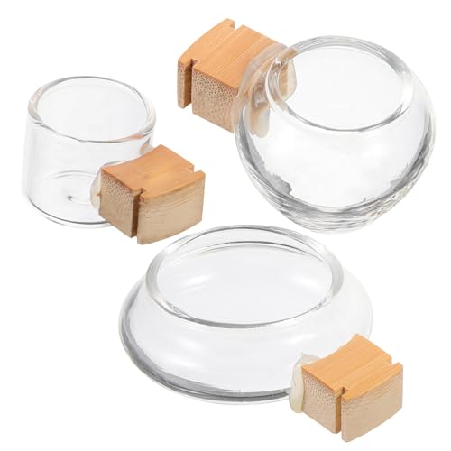UPKOCH 3 Stück Glasfuttermittelhersteller Vogelkäfig Verschüttungspapageigericht Trinken Vogelfütterer Futterspender Futternapf für Vögel fluggeschirr papageien wasserspender Vogel Bambus UPKOCH 3 Stück Glasfuttermittelhersteller Vogelkäfig Verschüttungspapageigericht Trinken Vogelfütterer Futterspender Futternapf für Vögel fluggeschirr papageien wasserspender Vogel Bambus von UPKOCH