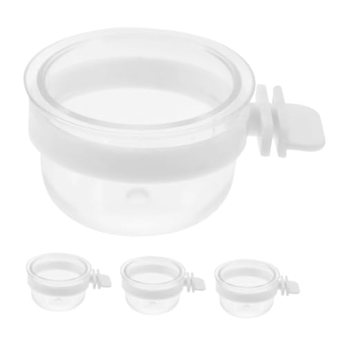 UPKOCH 4 Stück Abnehmbare Transparente Futter und Wassernäpfe aus Kunststoff für Papageien Hängende Futterschalen Robuste Vogelfutterschalen für Wellensittiche und UPKOCH 4 Stück Abnehmbare Transparente Futter und Wassernäpfe aus Kunststoff für Papageien Hängende Futterschalen Robuste Vogelfutterschalen für Wellensittiche und von UPKOCH