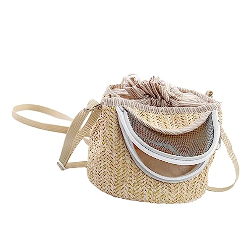 UPKOCH Atmungsaktive Strohtasche für Kleine Haustiere Warme Bequeme Tragetasche mit Mesh Design für Meerschweinchen Hamster und Chinchillas bei Ausflügen und Reisen UPKOCH Atmungsaktive Strohtasche für Kleine Haustiere Warme Bequeme Tragetasche mit Mesh Design für Meerschweinchen Hamster und Chinchillas bei Ausflügen und Reisen von UPKOCH