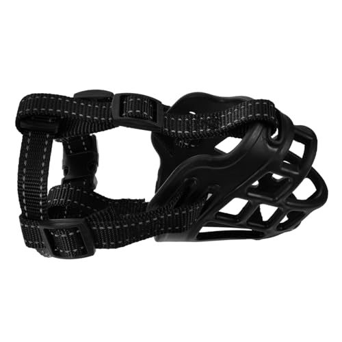 UPKOCH Atmungsaktiver Hundemaulkorb aus Nylon Verstellbarer Schutz vor Beißen und Bellen Robuste Hundemaske für Kleine Mittlere und Große Hunde Bequemes Outdoor Hundemaulnetz UPKOCH Atmungsaktiver Hundemaulkorb aus Nylon Verstellbarer Schutz vor Beißen und Bellen Robuste Hundemaske für Kleine Mittlere und Große Hunde Bequemes Outdoor Hundemaulnetz von UPKOCH
