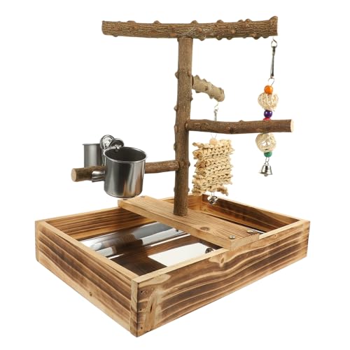 UPKOCH Holz Vogelspielplatz Sitzstange aus Premium Holz Robust und Sicher für Papageien und Sittiche Fördert Balance und Koordination als Interaktives Haustierspielzeug für UPKOCH Holz Vogelspielplatz Sitzstange aus Premium Holz Robust und Sicher für Papageien und Sittiche Fördert Balance und Koordination als Interaktives Haustierspielzeug für von UPKOCH