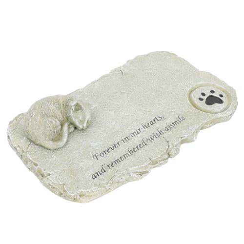 UPKOCH Katze Gedenkstein Resin Haustier Grabstein Deko Figur Wetterfest Stabiles Material für Garten und Innenbereich Schlafende Katze Design als Tröstendes Andenken UPKOCH Katze Gedenkstein Resin Haustier Grabstein Deko Figur Wetterfest Stabiles Material für Garten und Innenbereich Schlafende Katze Design als Tröstendes Andenken von UPKOCH