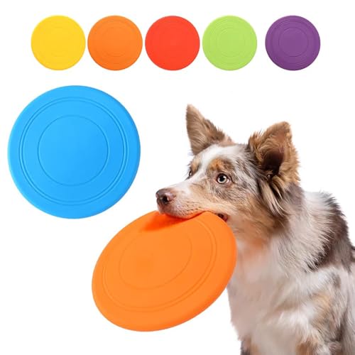 UQMIQURA 6 Stück Hunde Frisbees, Hundespielzeug Frisbee, 17.8 cm Hund Scheibe, Hundefrisbee GroBe Hunde,Training Hundespielzeug Set für Hundetraining, Werfen, Fangen und Spielen von UQMIQURA