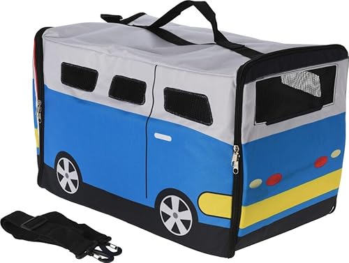 URBNLIVING Haustier-Tragetasche, weiches Polyester, Kinderbus-Thema, Reise-Tragetasche für kleine Hunde und Katzen, bequem und langlebig von URBNLIVING