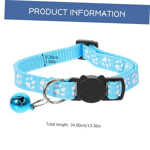 UTHCLO 5 Stück Teiliges Katzenhalsband mit Druck Pfotenmuster Bunte Katzenhalsbänder mit Glocke Dekorative Kätzchen Neckties für Fotoshootings Bequem und Langlebig Geeignet für Party und UTHCLO 5 Stück Teiliges Katzenhalsband mit Druck Pfotenmuster Bunte Katzenhalsbänder mit Glocke Dekorative Kätzchen Neckties für Fotoshootings Bequem und Langlebig Geeignet für Party und von UTHCLO