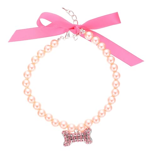 UTHCLO Dekoratives Perlenhalsband für Kleine und Mittelgroße Hunde und Katzen Verstellbares Hautfreundliches Party Hundehalsband in Rosa Stilvolles Schmuck Accessoire für Haustiere UTHCLO Dekoratives Perlenhalsband für Kleine und Mittelgroße Hunde und Katzen Verstellbares Hautfreundliches Party Hundehalsband in Rosa Stilvolles Schmuck Accessoire für Haustiere von UTHCLO