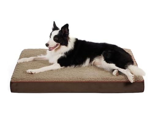 Hundebett Hundekorb Katzenbett Hundekörbchen Orthopädisches Großes Hundebett, Hundebett Für Große Hunde Mit Eierschaumkiste, Haustierbett Mit Weichem Rosa Plüsch Haustierbett Hundesofa ( Color : C , S von UTOQIA