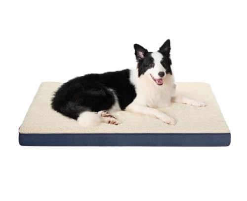 Hundebett Hundekorb Katzenbett Hundekörbchen Orthopädisches Großes Hundebett, Hundebett Für Große Hunde Mit Eierschaumkiste, Haustierbett Mit Weichem Rosa Plüsch Haustierbett Hundesofa ( Color : D , S von UTOQIA