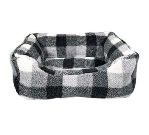 Hundebett Hundekorb Katzenbett Hundekörbchen Weiches Haustierbett (Hund/Katze), warmes Winter-Hundebett, flauschige Plüsch-Hundekistenbetten, waschbare Zwingerkissen Haustierbett Hundesofa ( Color : A von UTOQIA