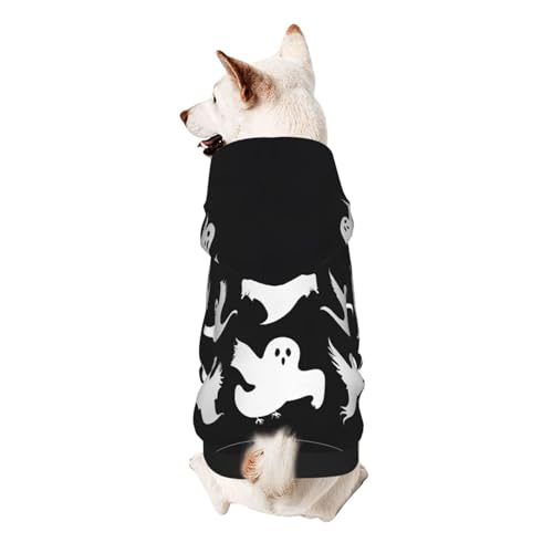 Hunde-Kapuzenpullover, stilvolle Hundekleidung, bedruckt, Haustierkleidung, Streetwear, Sweatshirt, Trainingsanzüge, Outfit für Hunde, Welpen, Größe L, Halloween, Goth Hunde-Kapuzenpullover, stilvolle Hundekleidung, bedruckt, Haustierkleidung, Streetwear, Sweatshirt, Trainingsanzüge, Outfit für Hunde, Welpen, Größe L, Halloween, Goth von UUYHHGB