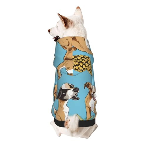 Hunde-Kapuzenpullover, stilvolle Hundekleidung, bedruckt, Haustierkleidung, Streetwear, Sweatshirt, Trainingsanzüge, Outfit für Hunde, Welpen, Größe XL, Chihuahua, Ananas Hunde-Kapuzenpullover, stilvolle Hundekleidung, bedruckt, Haustierkleidung, Streetwear, Sweatshirt, Trainingsanzüge, Outfit für Hunde, Welpen, Größe XL, Chihuahua, Ananas von UUYHHGB