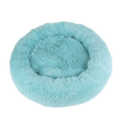 UVDS Katzenbett Haus Donut Rundes Sofa Zubehör Winter Haustierzubehör Warme Produkte Kissen Korb Kätzchen Matte for Katzenhundebetten (Color : Dark Green, Size : 40cm) von UVDS