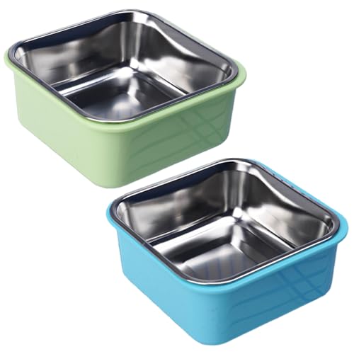 2PCS Dog Crate Water Bowl No Spill 2-in-1 Detachable Dog Food and Water Bowl Set Easy Install & Clean Hanging Dog Crate Bowls for Dog & Cat Cage Dog Food and Water Bowl Set von UWEOTYYY