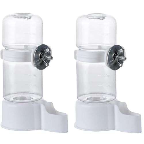 2Pcs Bird Water Dispenser, 140ml Automatic Bird Water Feeder, Clear Visible Bird Cage Feeder with Screw Buckle for Parrot Lovebirds Canary Finch Rabbit Bird Water Feeder von UWEOTYYY