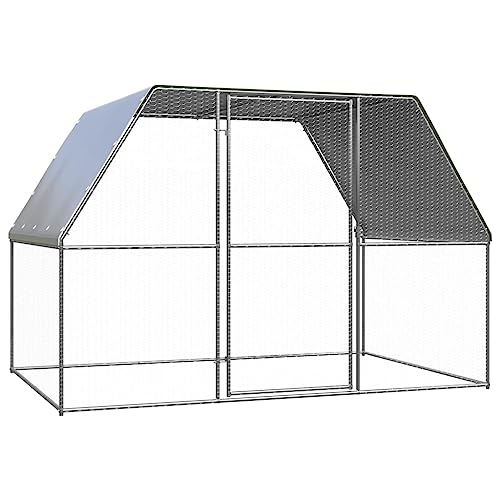 Home Sets mit Hühnerkäfig für draußen, 3 x 2 x 2 m, verzinkter Stahl von UYSELA