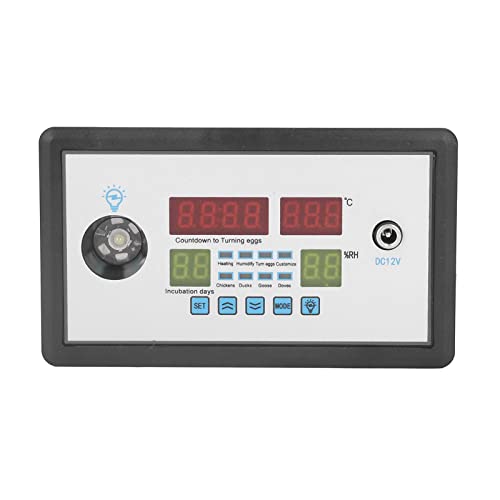 Uadme Intelligenter Inkubator-Thermostat, automatischer Eierinkubator-Controller, intelligenter Eierbrüter-Controller, Temperatur- und Feuchtigkeitsregler zum Ausbrüten von Hühnern, Enten, Vögeln von Uadme