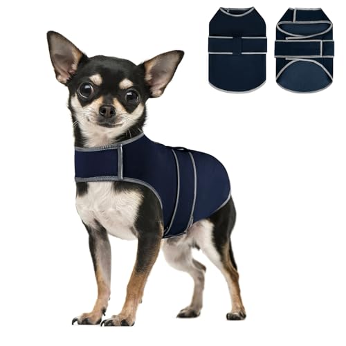 Uadonile Hunde-Angstjacke, Linderungsweste für große und große Hunde, Grau, Größe XS, Grau, Größe XS (dunkelgrün, klein) von Uadonile