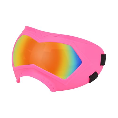 Ubxvamm Hunde-Sonnenbrille, winddicht, Sonnenschutz, modische Brillen, verstellbarer Riemen, Haustier-Schneebrille von Ubxvamm