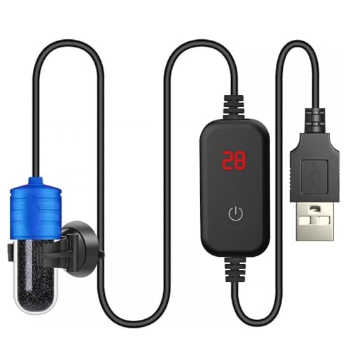 Udbrud Aquarium Heizung Aquarium-Heizstab 10 W USB Tauchschildkrötenheizung Mini Aquarium Heizung Thermostatisches Heizelement Aquarium Temperaturregler von Udbrud