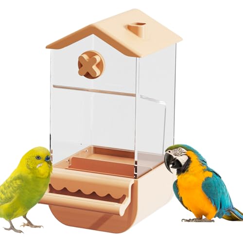 Uhngw Automatischer Vogelfutterspender Indoor Sittich Futterspender Lovebird Futterbehälter Spritzwassergeschützt Fütterungsbedarf für Nymphensittiche Uhngw Automatischer Vogelfutterspender Indoor Sittich Futterspender Lovebird Futterbehälter Spritzwassergeschützt Fütterungsbedarf für Nymphensittiche von Uhngw