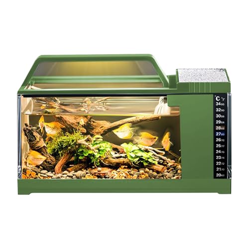 Uhngw Betta Aquarium | Fischbecken Mit Filter Und Beleuchtung | Intelligentes Kleinaquarium Mit Leiser Pumpe & Temperaturüberwachung Für Kampffische, Guppys Und Uhngw Betta Aquarium | Fischbecken Mit Filter Und Beleuchtung | Intelligentes Kleinaquarium Mit Leiser Pumpe & Temperaturüberwachung Für Kampffische, Guppys Und von Uhngw