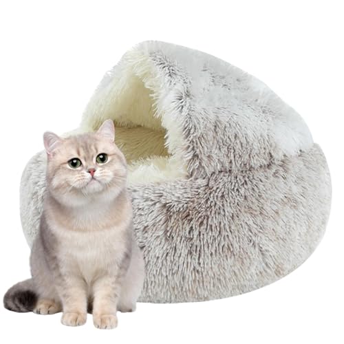 Uhngw Flauschiges Hundebett | Universelles Höhlenbett für kleine Haustiere | Bequemes und weiches, Flauschiges Katzenbett, warm für Winterkätzchen, kleine und große Hunde von Uhngw