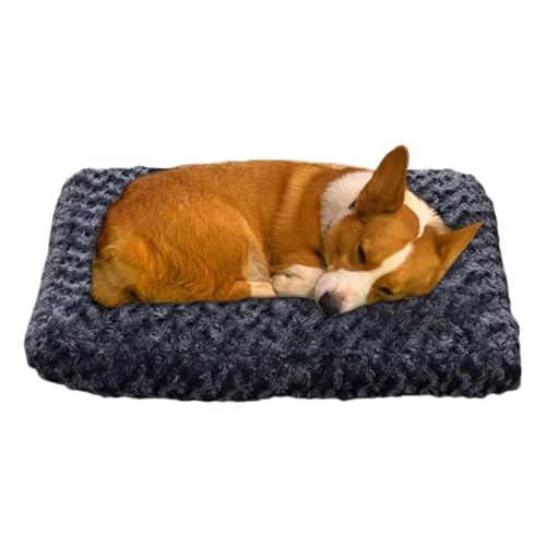 Uhngw Hundebett mittelgroße Hunde - Abnehmbares wasserdichtes Hundekäfig-Pad Waschbares Hundebett - Bequemes Anti-Rutsch-Mittelbett Hundekäfig-Matte für Katzen, Welpen und ältere Hunde von Uhngw