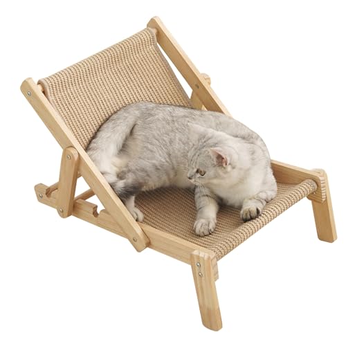 Uhngw Katze Sisal Stuhl - Erhöhte Katzenliege Mit Lounge-Funktion | Multifunktionale Tierartikel aus Massivholz mit Abnehmbarem Kratzwerkzeug für Innen & Außenbereich Uhngw Katze Sisal Stuhl - Erhöhte Katzenliege Mit Lounge-Funktion | Multifunktionale Tierartikel aus Massivholz mit Abnehmbarem Kratzwerkzeug für Innen & Außenbereich von Uhngw