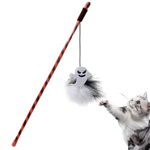 Uhngw Katzenangel Spielzeug,Interaktiver Halloween Kätzchenstab - Tragbare Katzenangel Mit Kürbisgeist Zum Training, Gegen Langeweile & Jagdsimulation Uhngw Katzenangel Spielzeug,Interaktiver Halloween Kätzchenstab - Tragbare Katzenangel Mit Kürbisgeist Zum Training, Gegen Langeweile & Jagdsimulation von Uhngw
