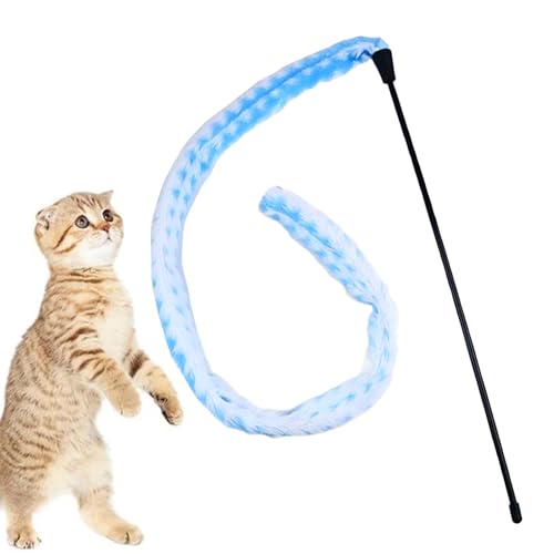 Uhngw Katzenstab-Spielzeug, Plüsch-Kätzchen-Spielzeug, Plüschschnur, Katzenspielzeug, Katzenspielzeug mit Glocken, kleines Katzenspielzeug für Katzen von Uhngw