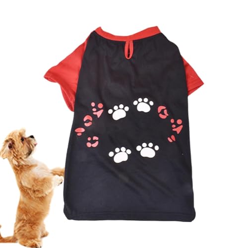 Uhngw Mädchen-Welpen-Kleidung – kleine Haustierkleidung, bequeme Bulldoggen-Outfits, modisches Haustier-Shirt, Weste für heiße Frühlingstage von Uhngw