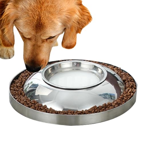 Uhngw Slow Feeder Hundenapf,Slow Food Napf für Haustiere, Langsam fressende Tränke für Haustiere, Katzen und Hunde, Hunde und Katzen im Innenbereich verhindern übermäßiges Fressen. rutschfeste von Uhngw