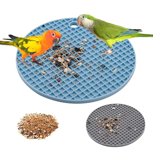 Uhngw Vogel-Futtersuche-Puzzle-Spielzeug,Vogel-Futtersuche-Spielzeug-Puzzle,2X Gitter-Fressmatte für Vögel | Langsame Futtermatte für Vogelfutter, interaktives Papageien-Futterspielzeug für Vögel, von Uhngw