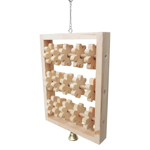 Uhngw Vogelspielzeug Holzblöcke, Shotes Holzkauenspielzeug - SALAKEET Natural Holder Block Toy,Natürliche kleine Tiere Käfigzubehör Bissblock für große Maas Cockatoos von Uhngw