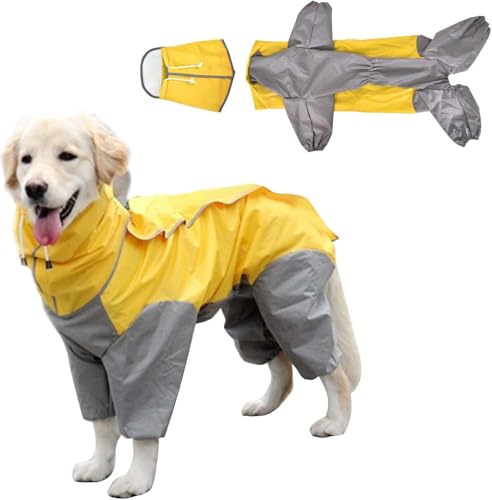 Regenjacke Hund Uieamsio Hunderegenmantel Wasserdicht Hundemantel Regenjacke Hund Wasserdicht Wasserdichter Haustiermantel Für Mittlere Und Große Hunde Den Hundespielplatz Und Den Urlaub Mit Hund von UieaMsio