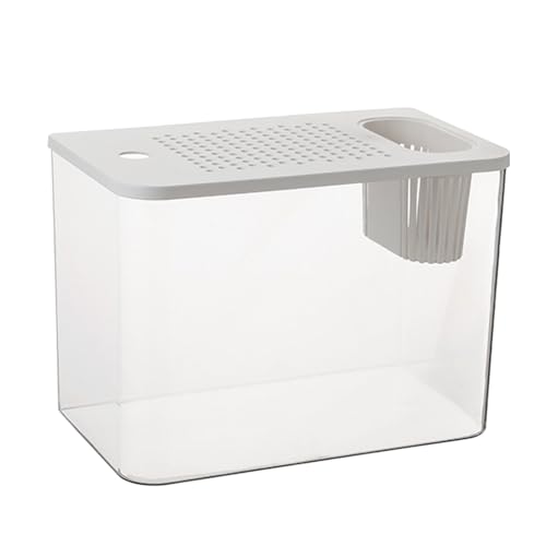 Modernes auslaufsicheres Aquarium mit kindersicherem Deckel und Pflanzenhalter, für Zuhause, Büro, Schreibtisch, Fischschale Modernes auslaufsicheres Aquarium mit kindersicherem Deckel und Pflanzenhalter, für Zuhause, Büro, Schreibtisch, Fischschale von Uitndvyte