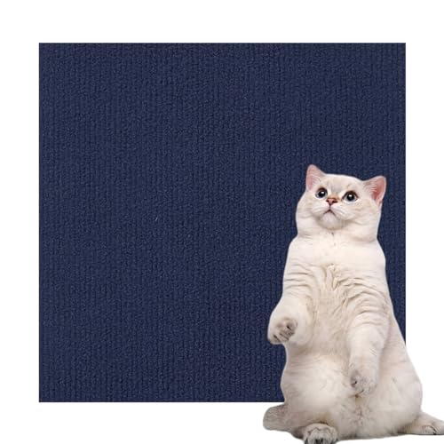 Uixxducc DIY Selbstklebend Kratzmatte Katze Kratzpads für Katzen Kratzmatte Katze Sofa Katzen Wand,Kratzteppich Kratzschutz Sofa (Dunkelblau,40 * 100cm) von Uixxducc