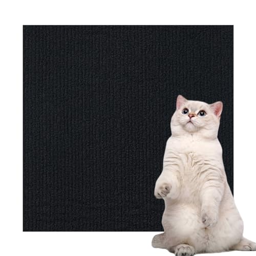 Uixxducc DIY Selbstklebend Kratzmatte Katze Kratzpads für Katzen Kratzmatte Katze Sofa Katzen Wand,Kratzteppich Kratzschutz Sofa (Schwarz,60 * 200cm) von Uixxducc