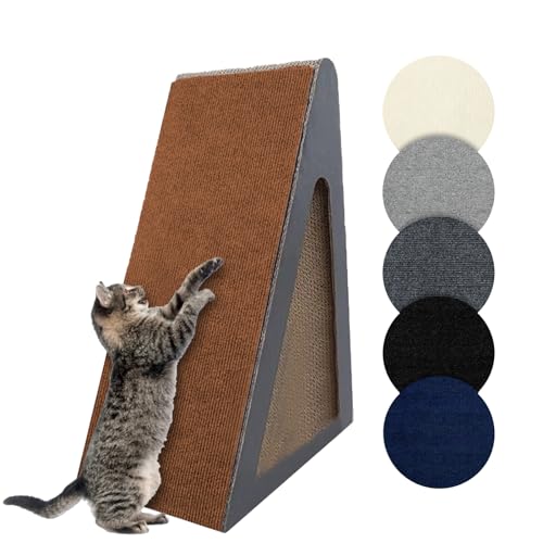 Uixxducc Kratzmatte Katze, Kratzmatte Selbstkleben, Kratzpads für Katzen, Katzenkratzmatte DIY Trimmbarer Teppich Kratzteppich AntiKratz Tape für Möbel Sofa Wand Tür Schutz (30x100cm,Braun) von Uixxducc