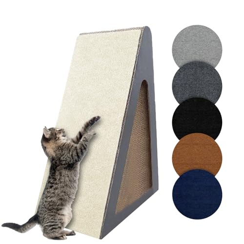 Uixxducc Kratzmatte Katze, Kratzmatte Selbstkleben, Kratzpads für Katzen, Katzenkratzmatte DIY Trimmbarer Teppich Kratzteppich AntiKratz Tape für Möbel Sofa Wand Tür Schutz (40x100cm,Beige) von Uixxducc