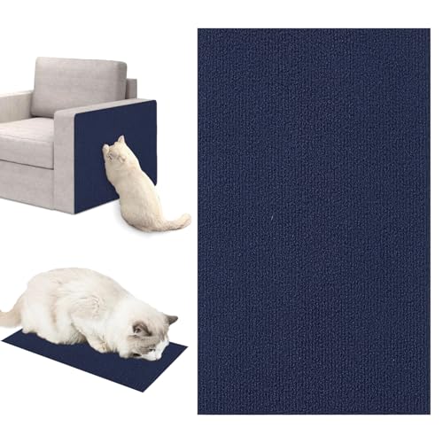 Uixxducc Kratzmatte Selbstkleben,Kratzpads für Katzen, Kratzteppich Katze Kratzbretter Sofa, Katzen Wand, DIY Climbing Cat Scratcher für Schützt Teppiche Sofa Möbelschutz (Blau,30x100cm) von Uixxducc