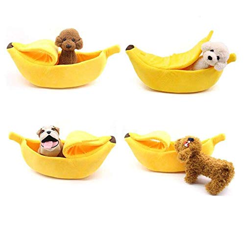 Bananen-Haustier Cat Bed Warmer Soft Cat House Sofa Sleeping Playing Resting Bed von Ulalaza