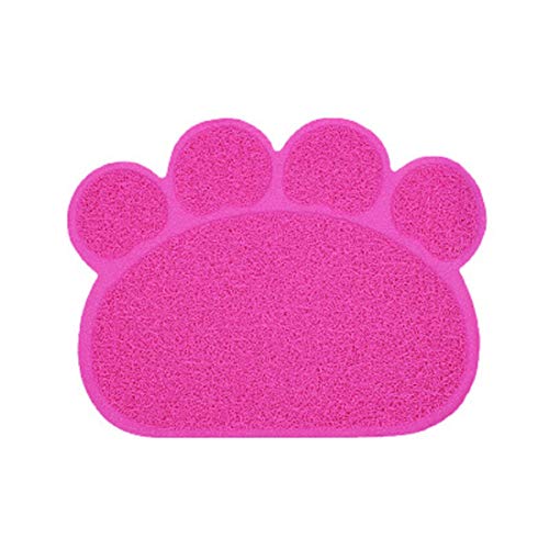 Ulalaza Katzenstreu Matte Haustier Teppiche PVC Wasserdichtes Pad Kleine Hunde und Kaninchen Wasserschale Tischset Fütterungspad Kissen Badezimmer Bodenteppich (30 x 40 cm) von Ulalaza