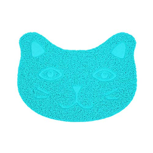 Ulalaza Katzenstreu Matte Haustier Teppiche PVC Wasserdichtes Pad Kleine Hunde und Kaninchen Wasserschale Tischset Fütterungspad Kissen Badezimmer Bodenteppich (30 x 40 cm) von Ulalaza