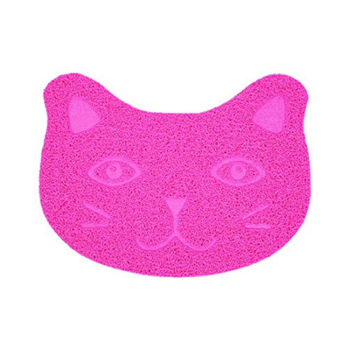 Ulalaza Katzenstreu Matte Haustier Teppiche PVC Wasserdichtes Pad Kleine Hunde und Kaninchen Wasserschale Tischset Fütterungspad Kissen Badezimmer Bodenteppich (30 x 40 cm) von Ulalaza